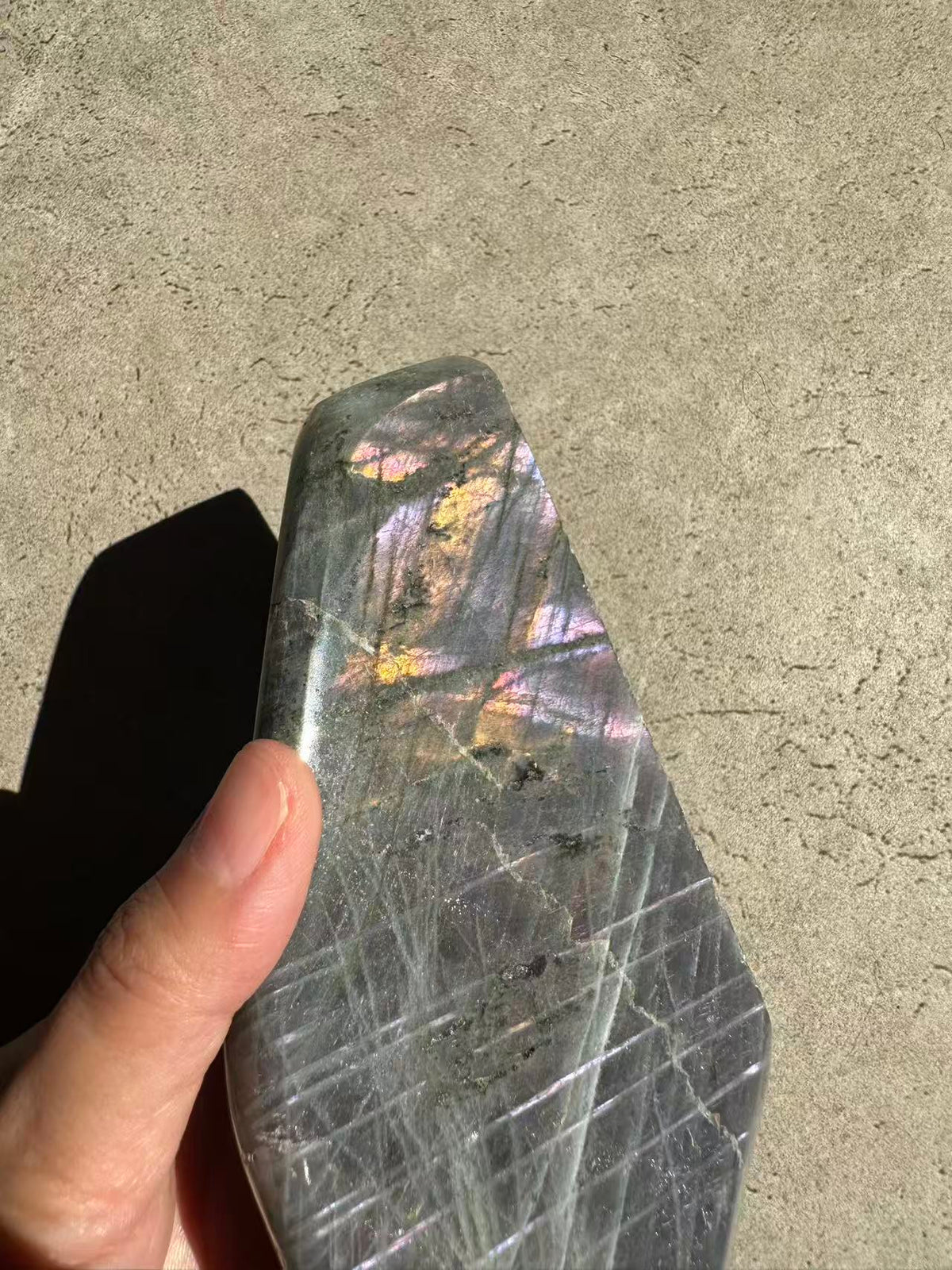 Moon Rituals exact piece rare large purple flash Labradorite freeform #6