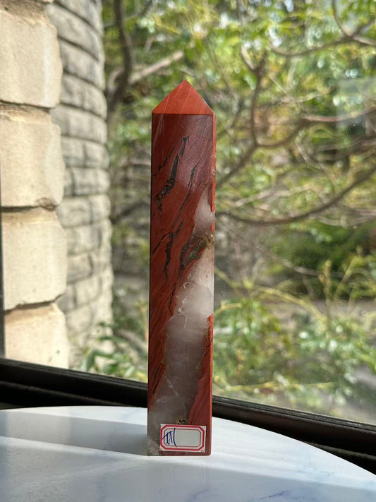Large Red Jasper Tower - The Stone of Endurance & 2026 Grounding #1