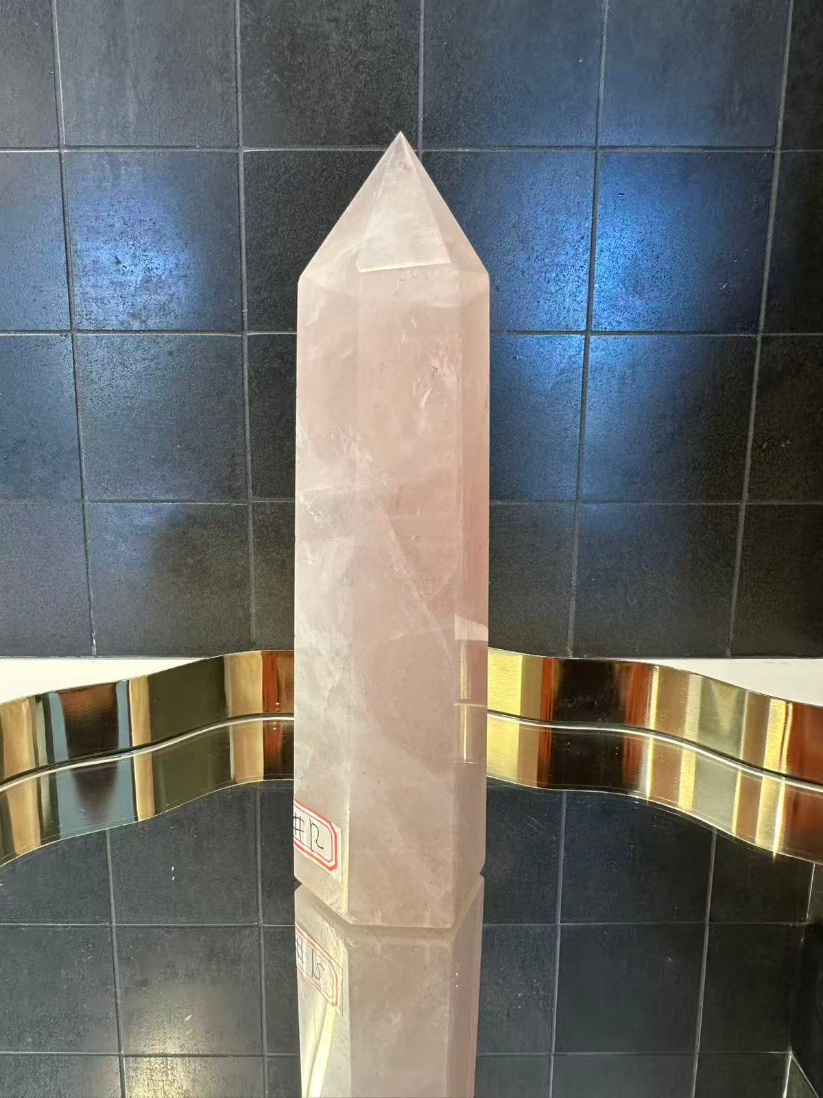 Madagascar Rose Quartz Tower with Soft Pink Colour | 866g 21.5cm Exact Piece #12