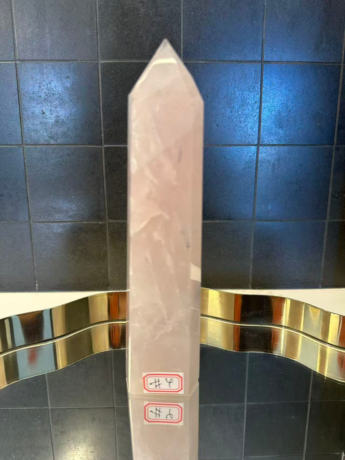 Madagascar Rose Quartz Tower with Soft Pink Colour | 607g 18.5cm Exact Piece #4