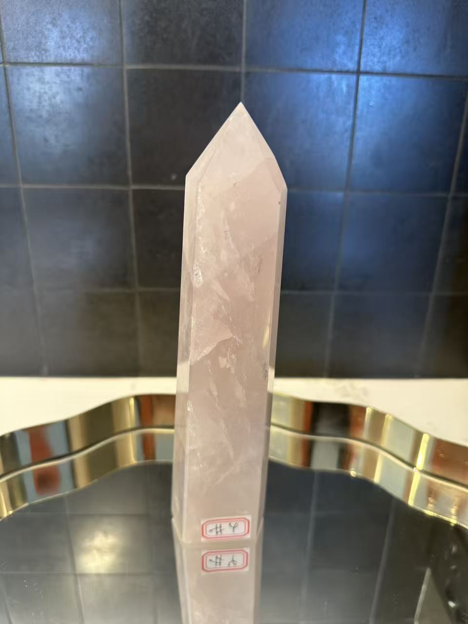 Madagascar Rose Quartz Tower with Soft Pink Colour | 607g 18.5cm Exact Piece #4