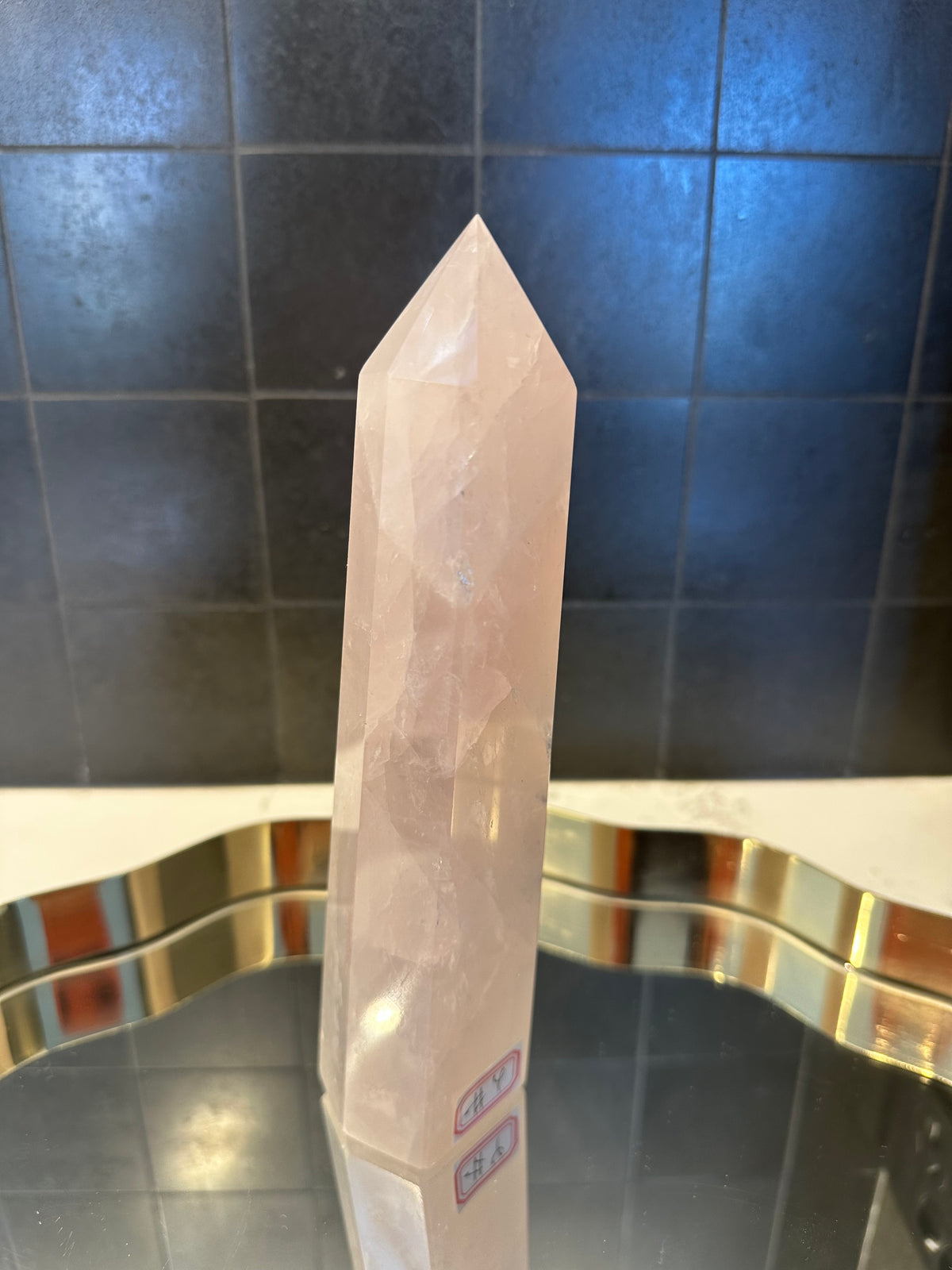 Madagascar Rose Quartz Tower with Soft Pink Colour | 607g 18.5cm Exact Piece #4