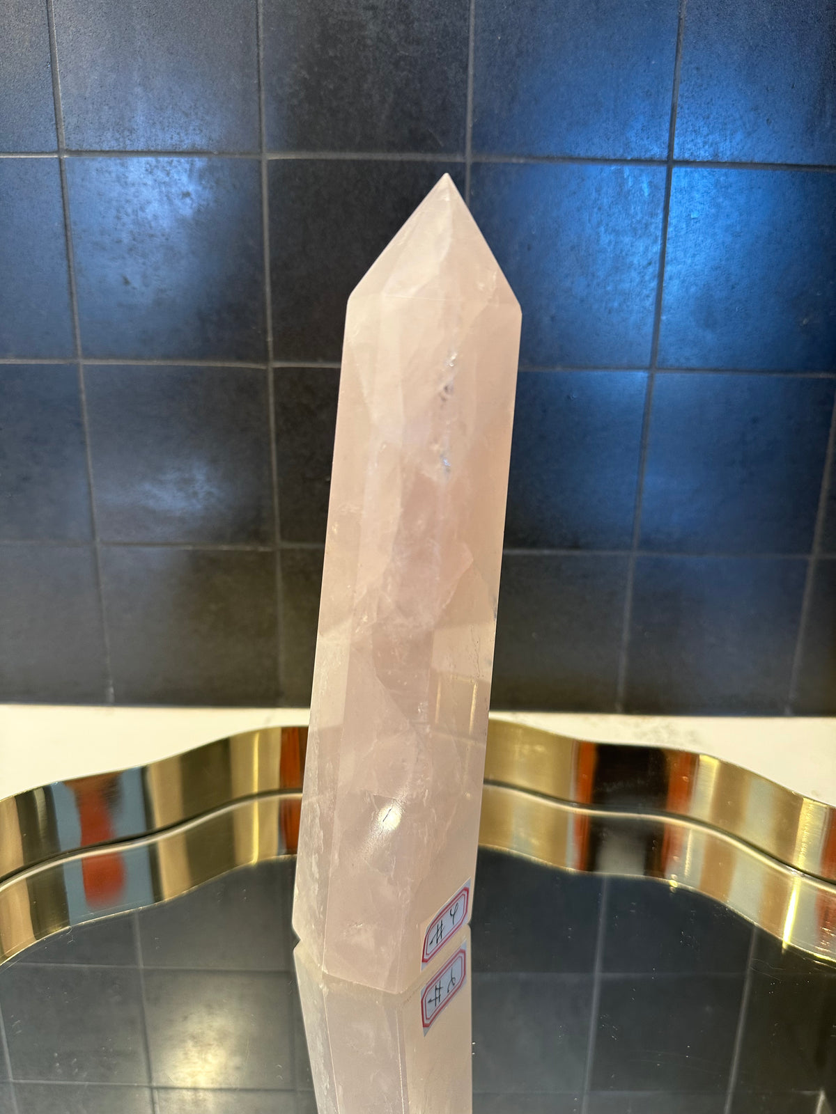 Madagascar Rose Quartz Tower with Soft Pink Colour | 607g 18.5cm Exact Piece #4