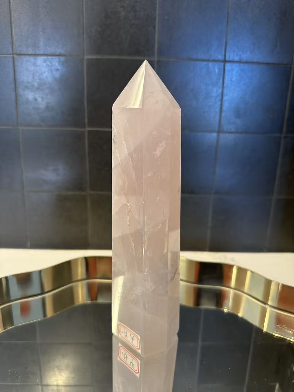 Madagascar Rose Quartz Tower with Soft Pink Colour | 607g 18.5cm Exact Piece #4