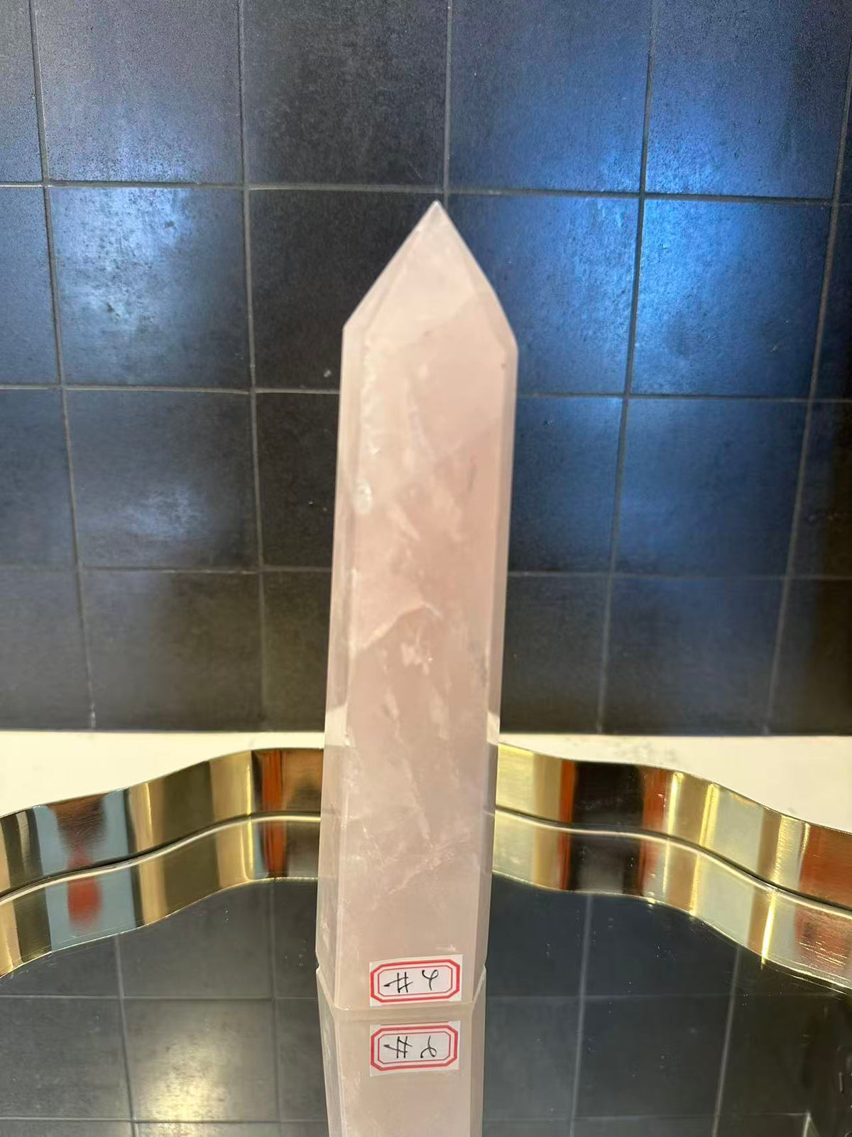 Madagascar Rose Quartz Tower with Soft Pink Colour | 607g 18.5cm Exact Piece #4