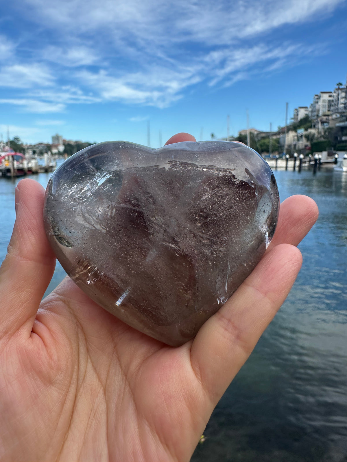 Large Smoky Quartz Heart – Natural Polished Crystal product photo 7