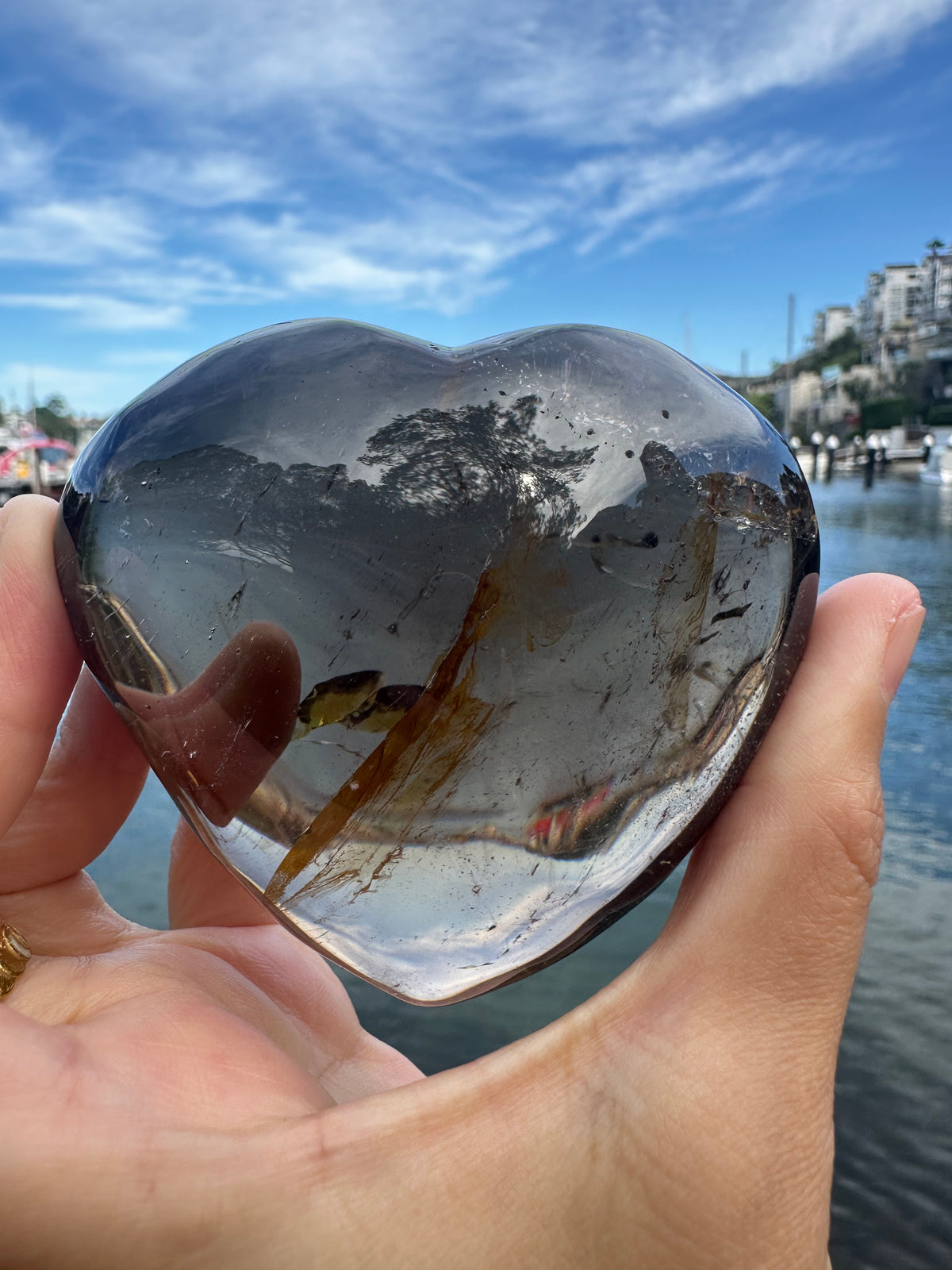 Large Smoky Quartz Heart – Natural Polished Crystal product photo 9