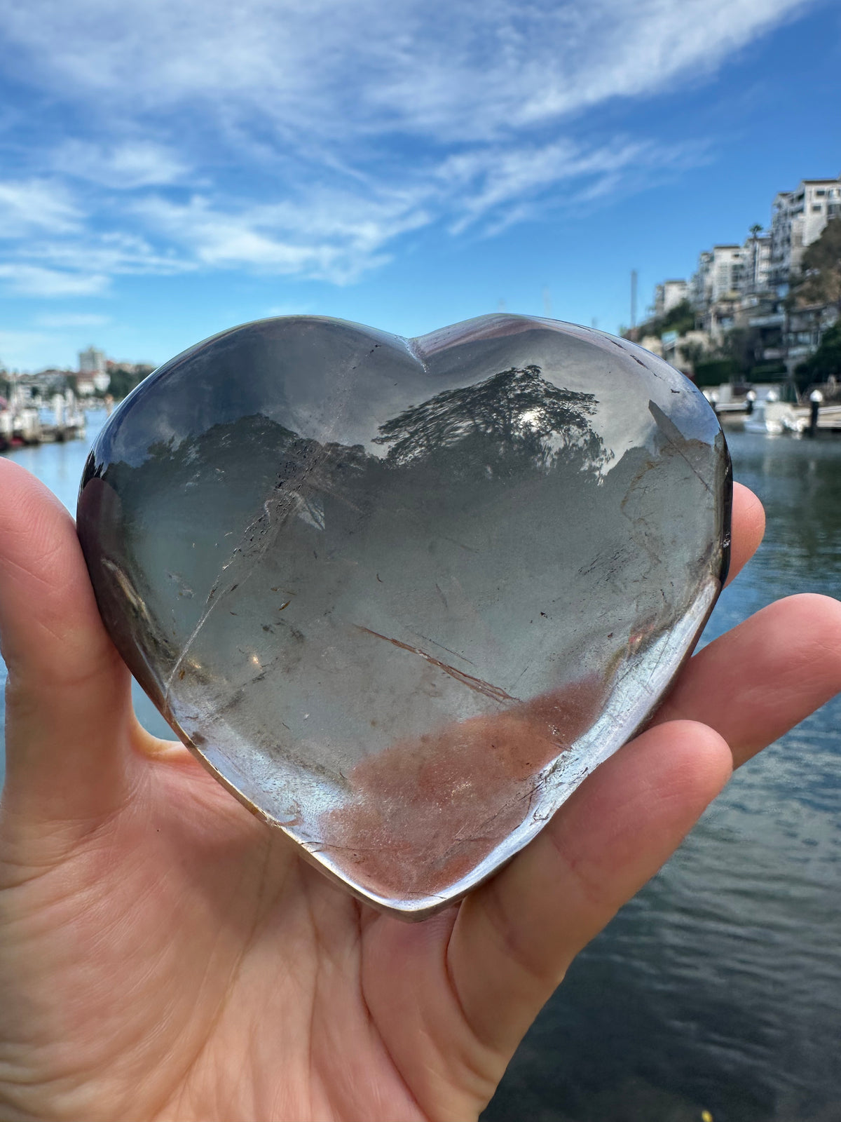 Large Smoky Quartz Heart – Natural Polished Crystal product photo 2