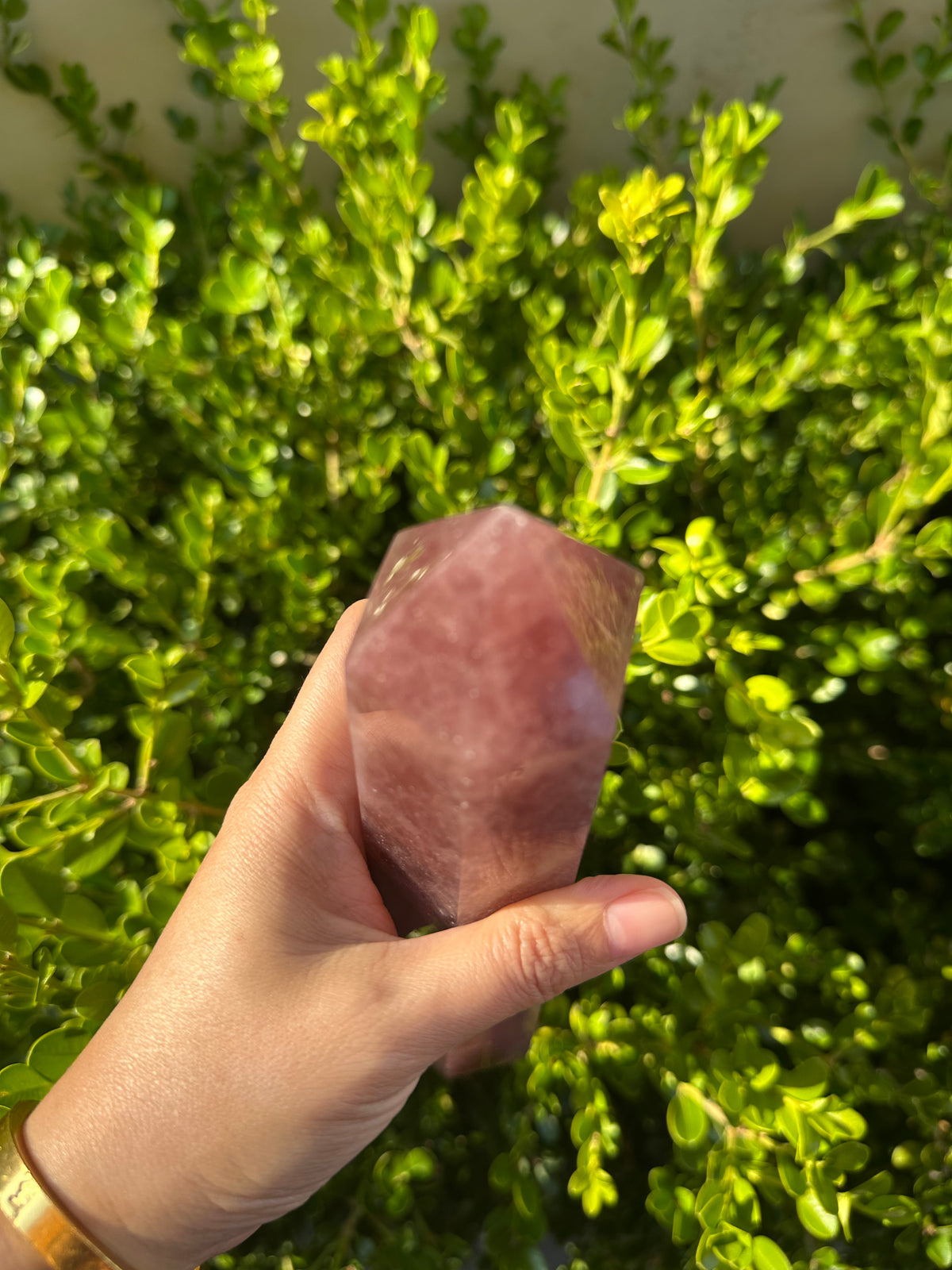 Strawberry Quartz Tower with Pink-Red Inclusions | 836g 22cm Exact Piece #5