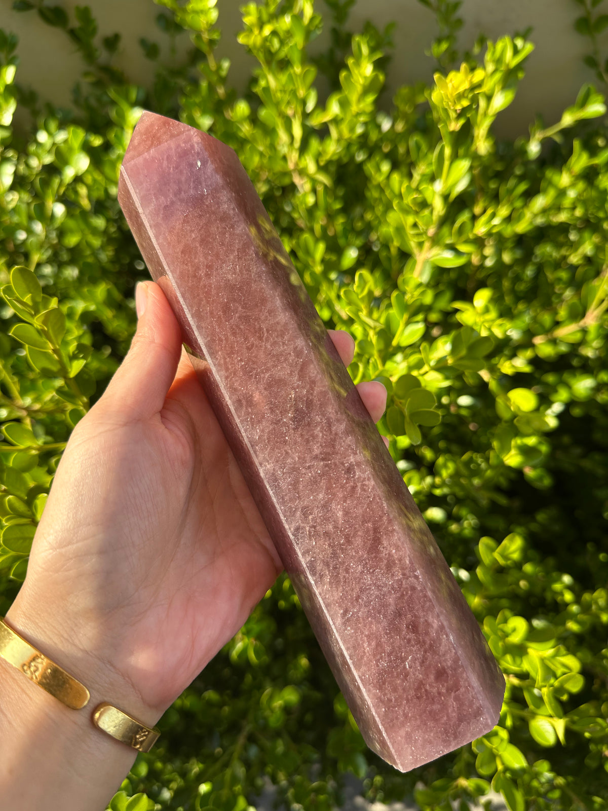 Strawberry Quartz Tower with Pink-Red Inclusions | 836g 22cm Exact Piece #5