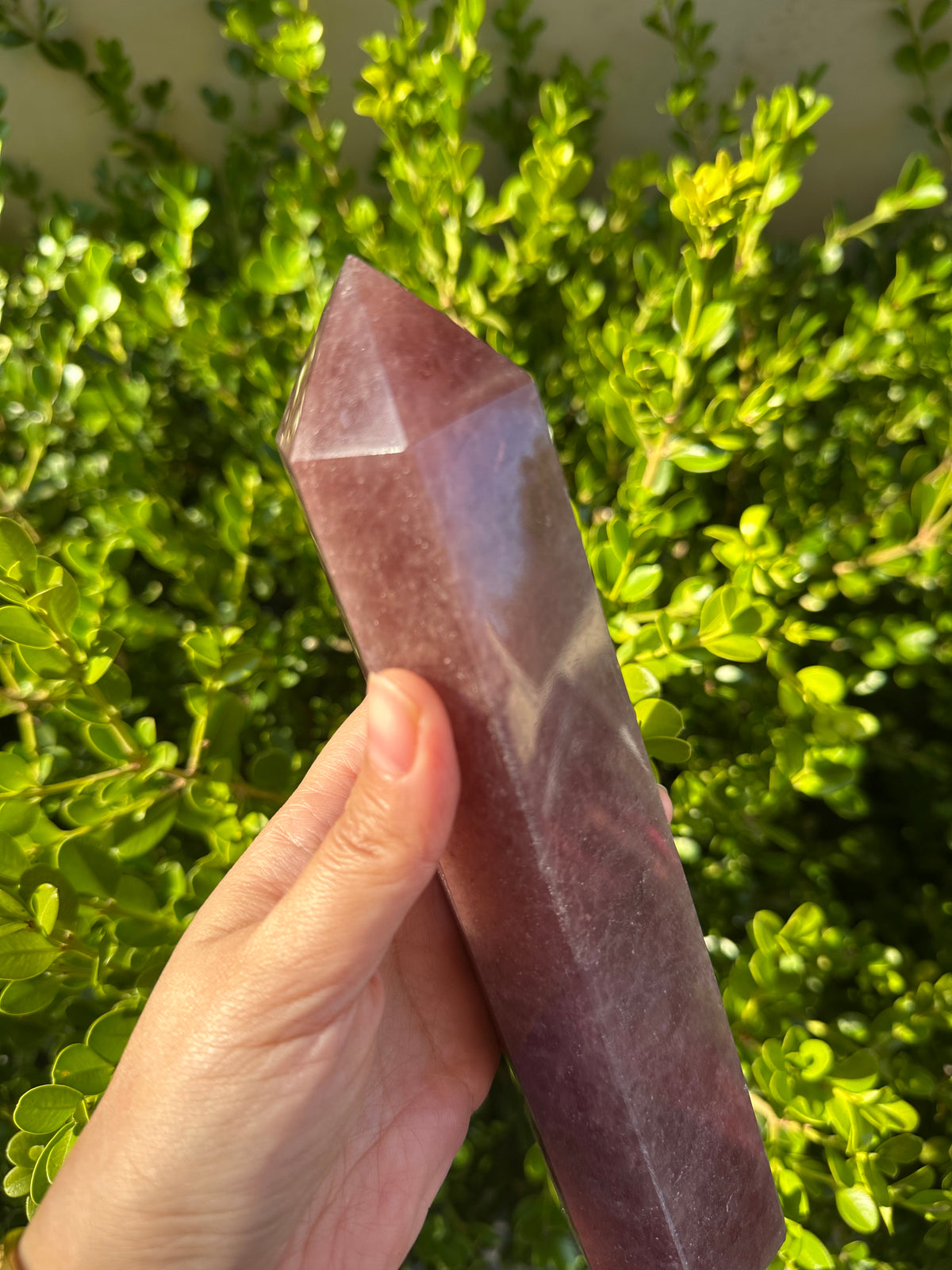 Strawberry Quartz Tower with Pink-Red Inclusions | 836g 22cm Exact Piece #5