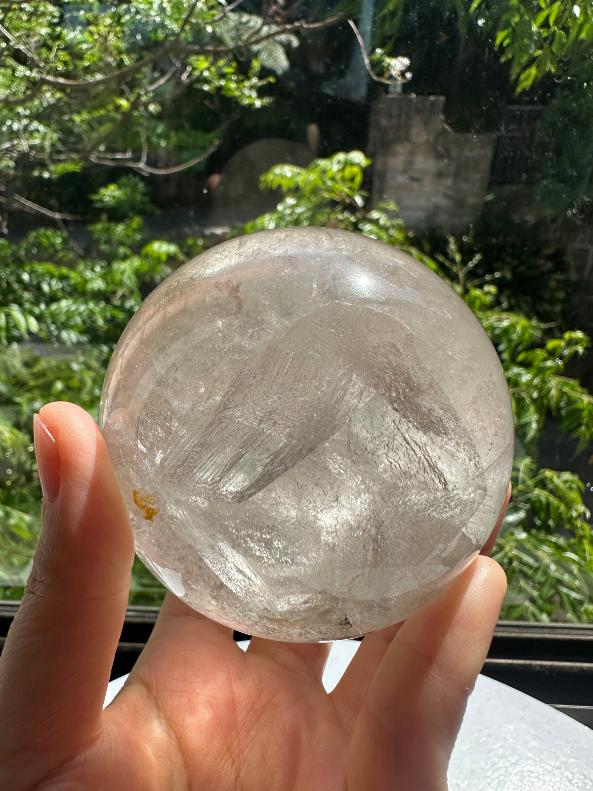 Light Smoky Quartz Sphere with Mountain Phantom | 596g 7cm Exact Piece #2