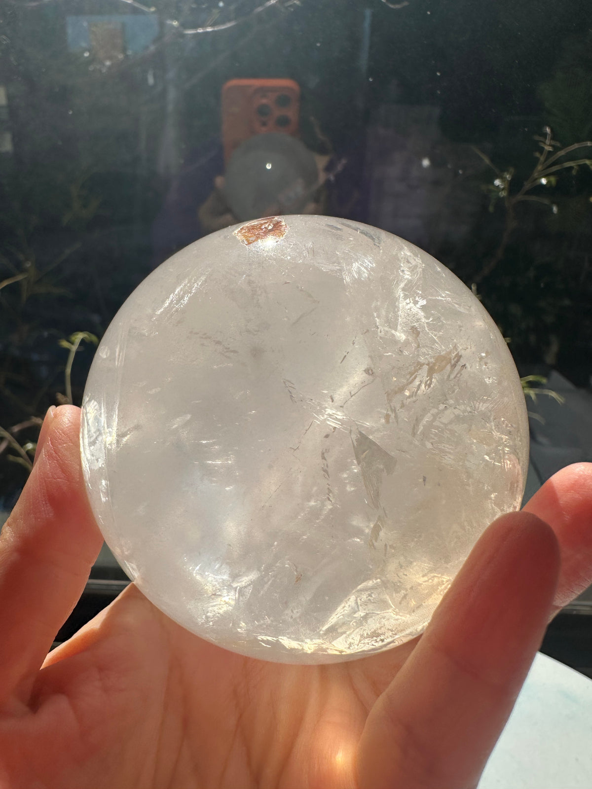 Madagascar Clear Quartz Sphere with Rainbows & Stand | 666g 7.8cm Exact Piece #3