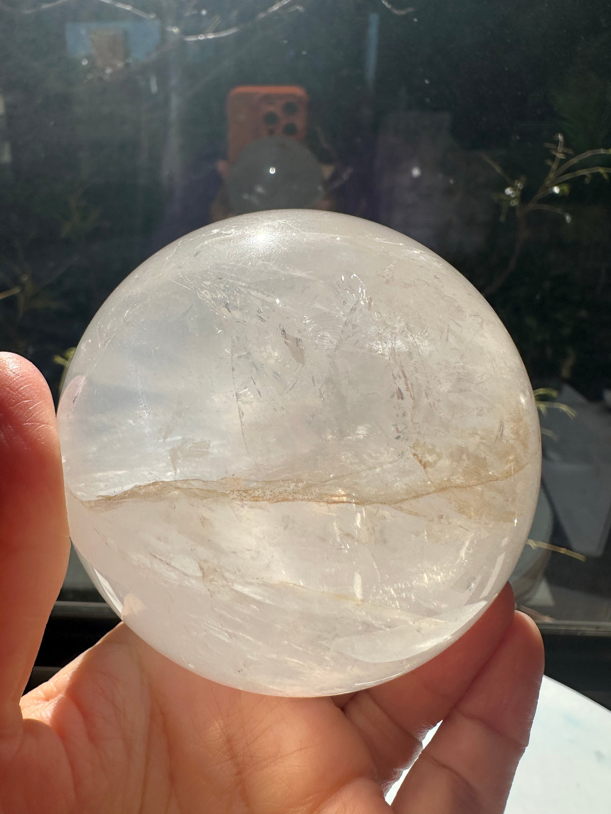 Madagascar Clear Quartz Sphere with Rainbows & Stand | 666g 7.8cm Exact Piece #3