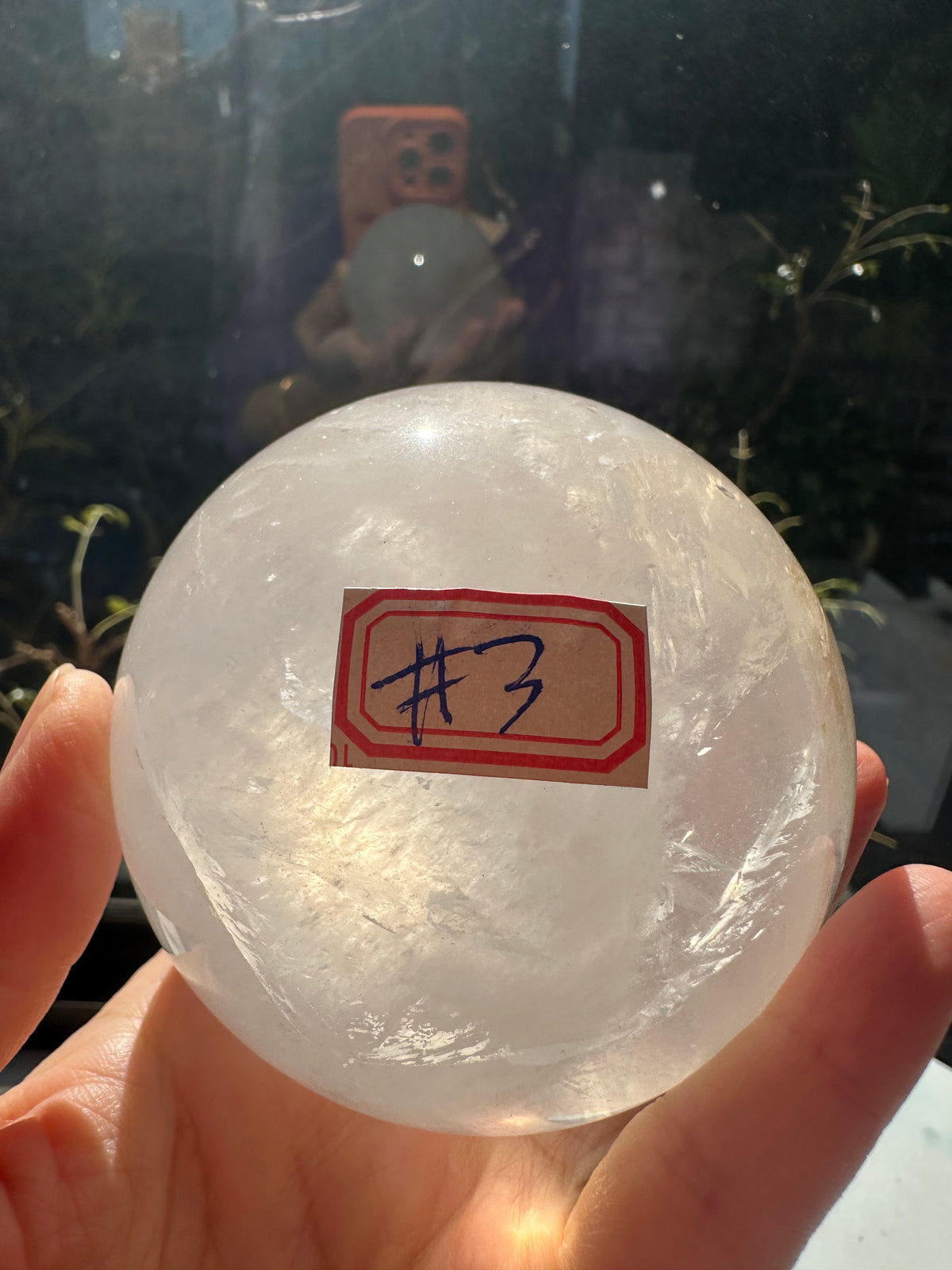 Madagascar Clear Quartz Sphere with Rainbows & Stand | 666g 7.8cm Exact Piece #3