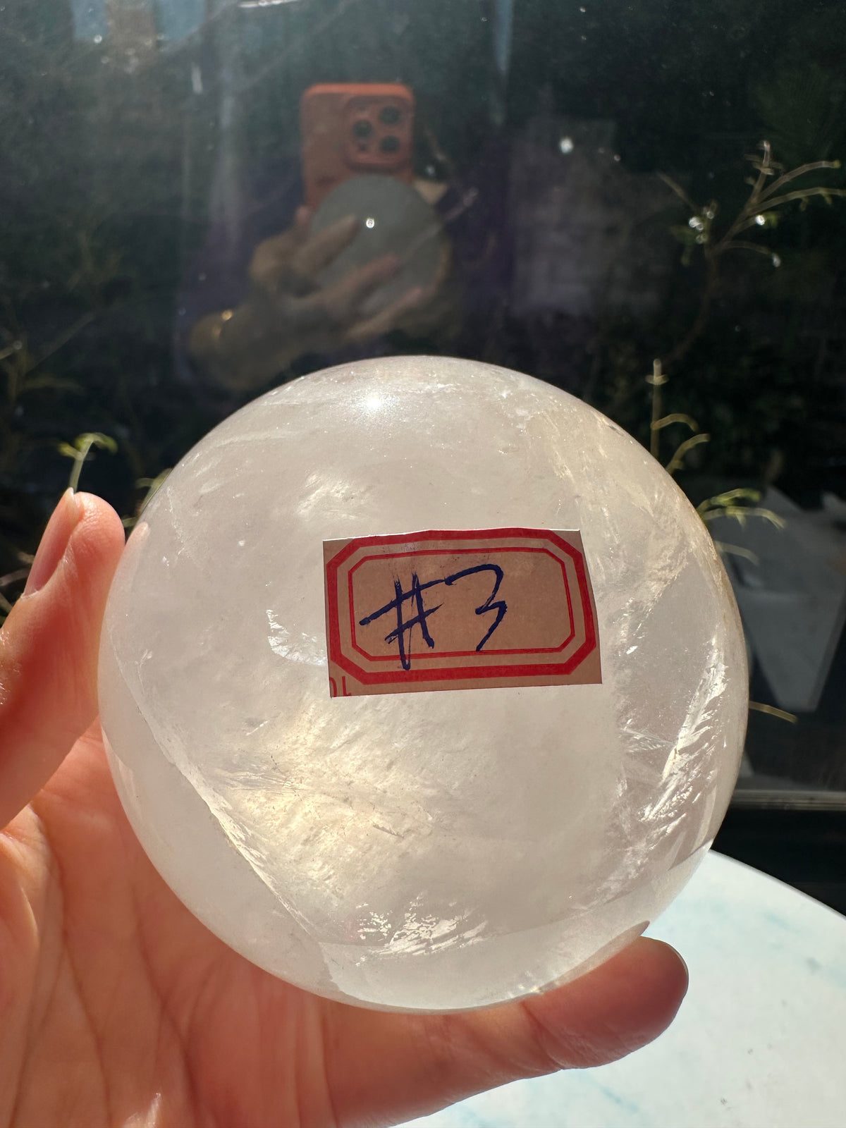 Madagascar Clear Quartz Sphere with Rainbows & Stand | 666g 7.8cm Exact Piece #3