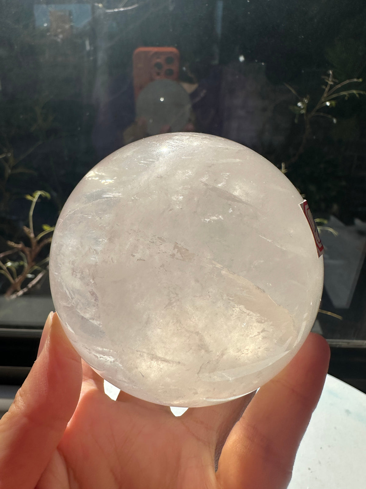 Madagascar Clear Quartz Sphere with Rainbows & Stand | 666g 7.8cm Exact Piece #3
