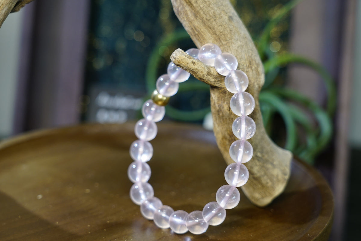 Mozambique Rose Quartz Bracelet | Natural 8mm Beads