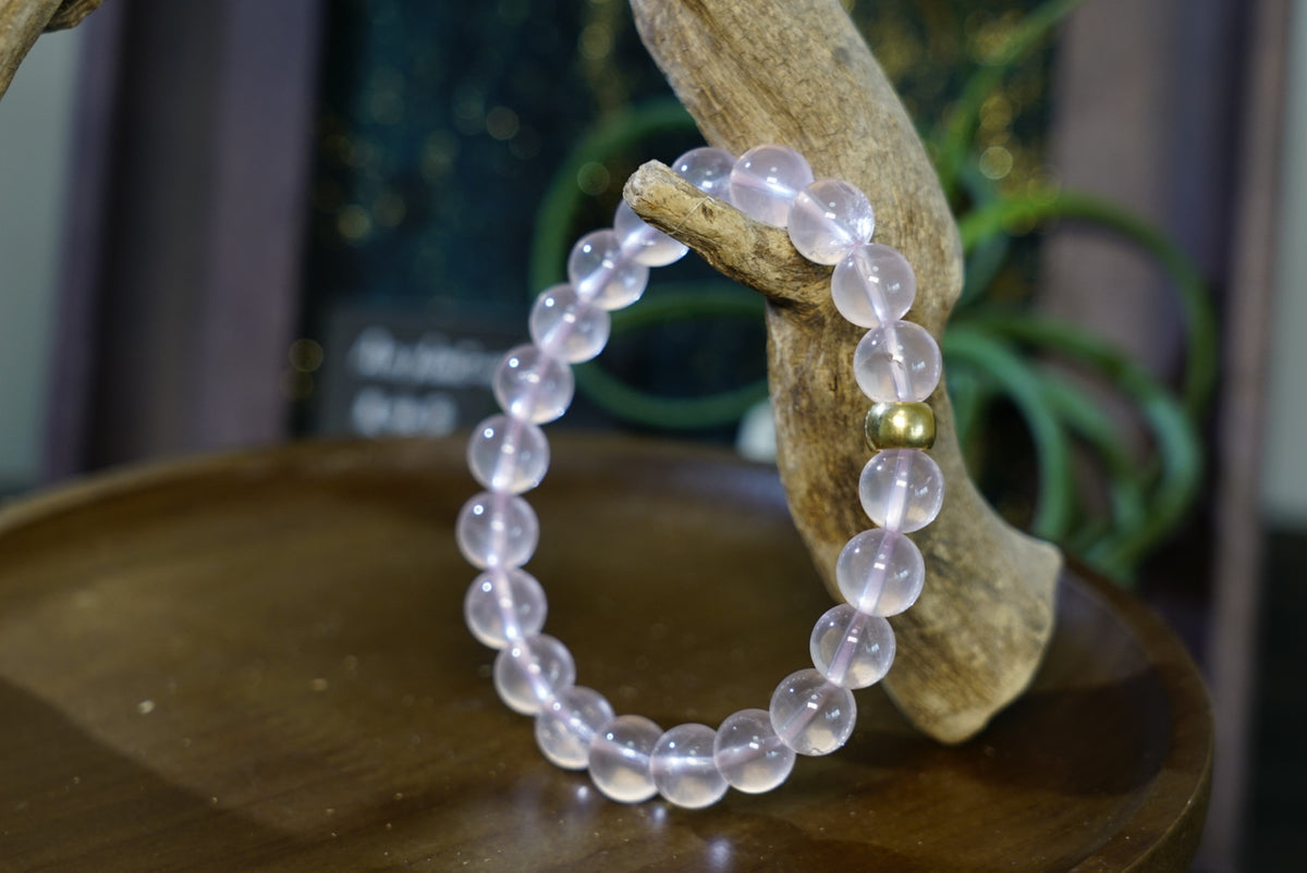 Mozambique Rose Quartz Bracelet | Natural 8mm Beads