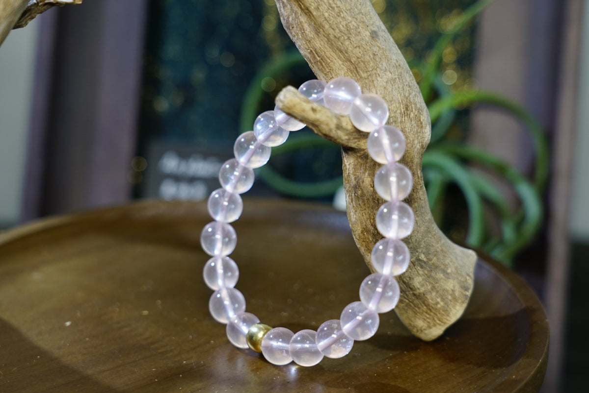 Mozambique Rose Quartz Bracelet | Natural 8mm Beads