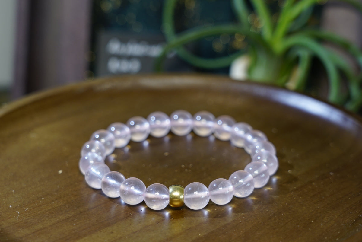 Mozambique Rose Quartz Bracelet | Natural 8mm Beads