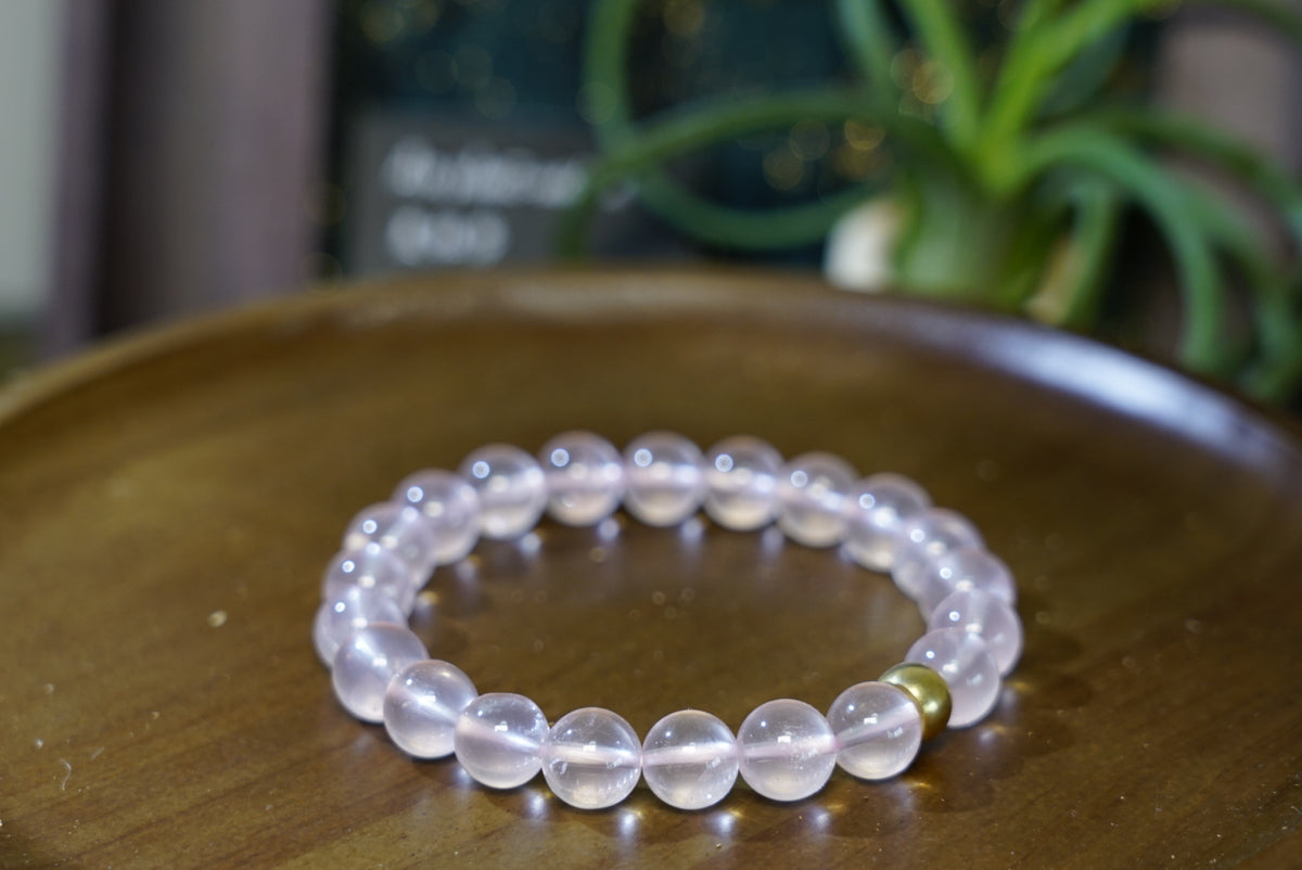 Mozambique Rose Quartz Bracelet | Natural 8mm Beads