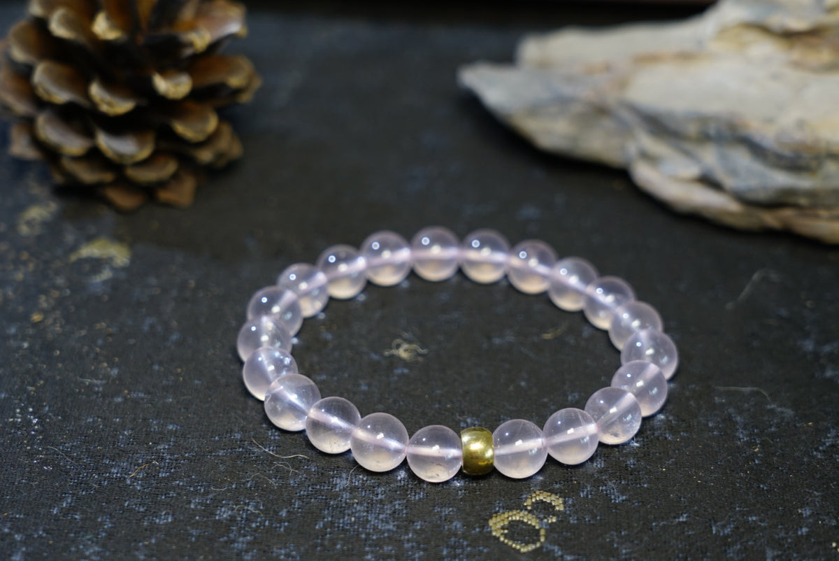 Mozambique Rose Quartz Bracelet | Natural 8mm Beads