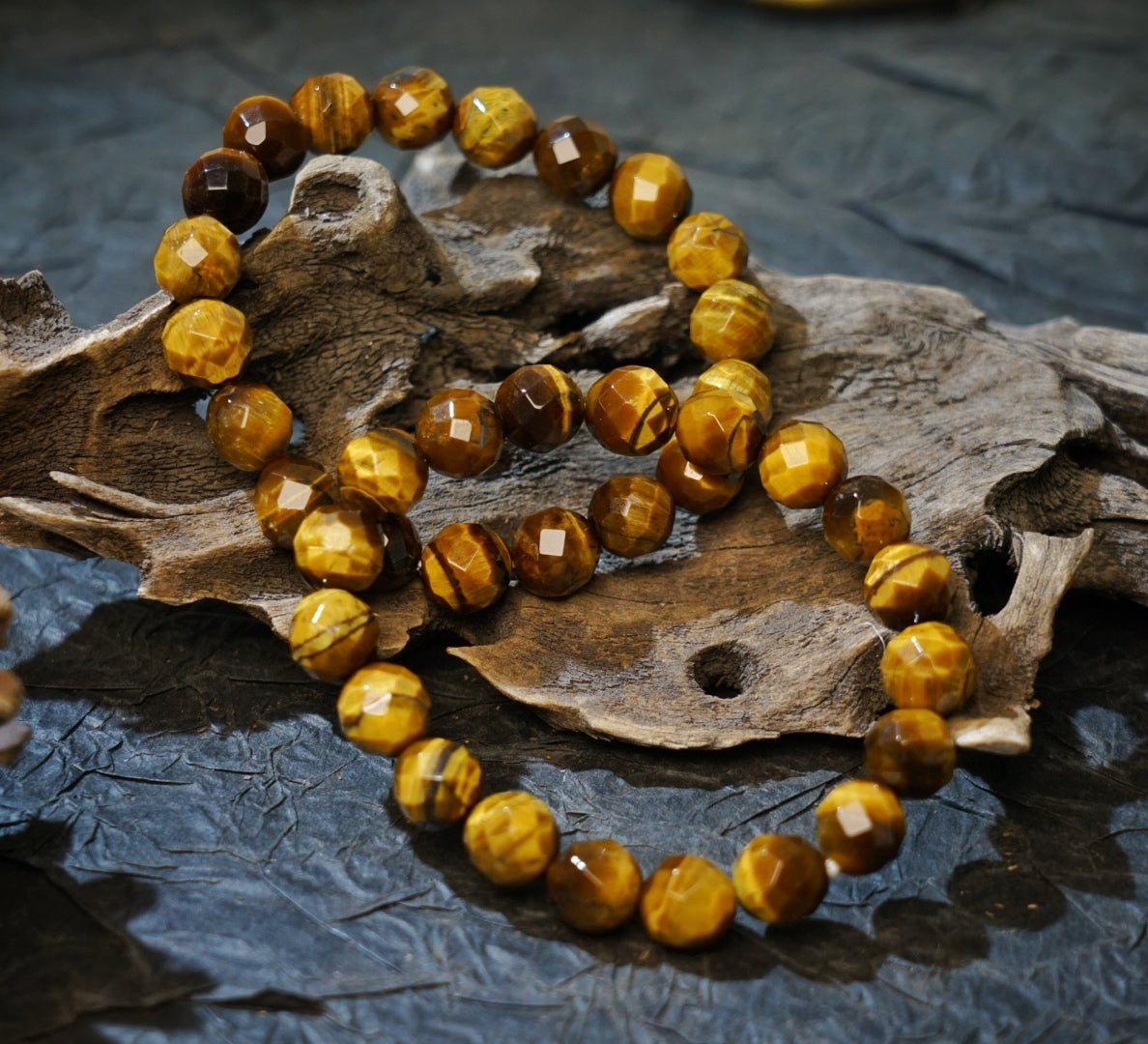 Tiger’s Eye Bracelet | Faceted 7.5mm or 9.5mm Beads