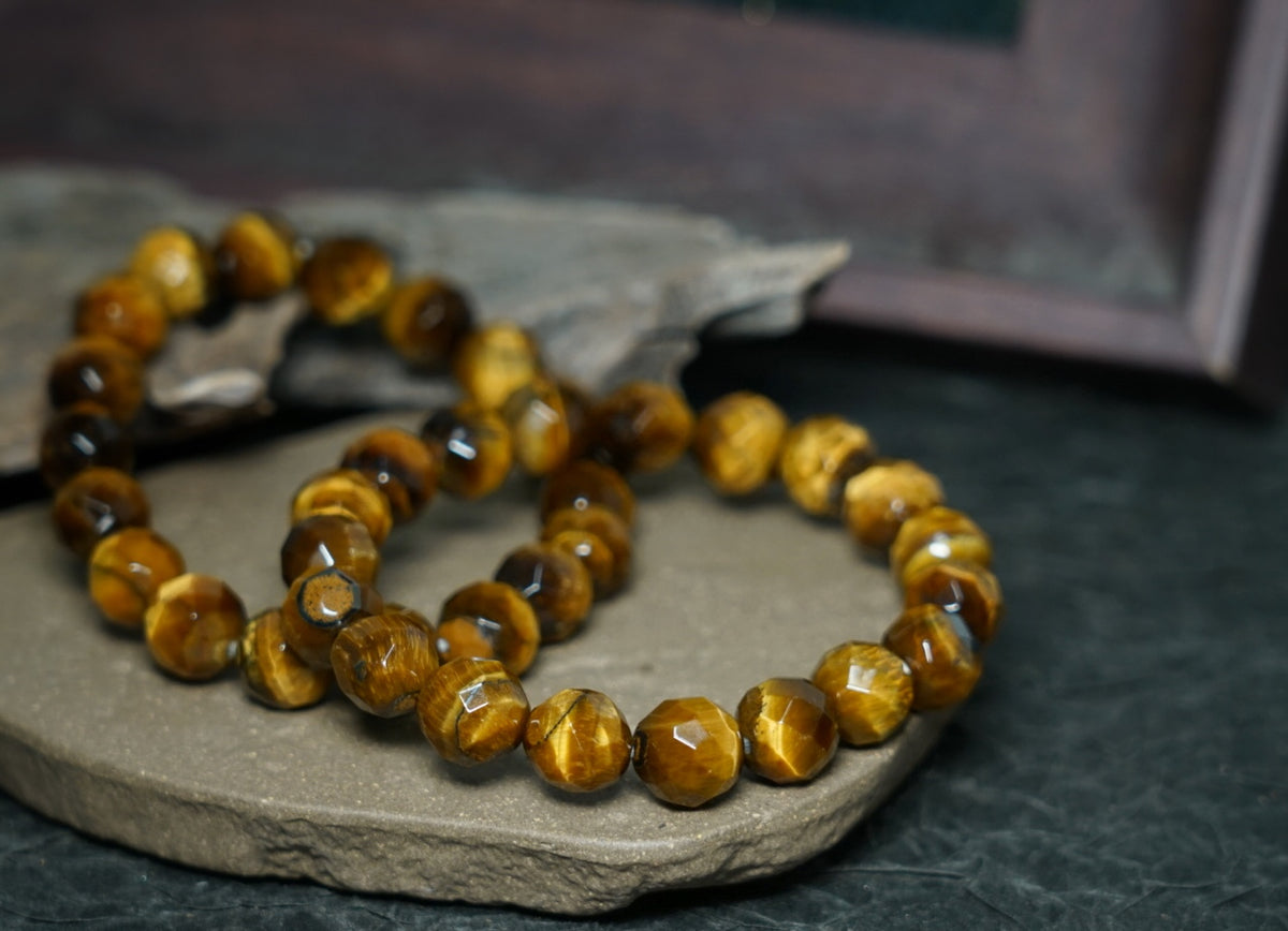Tiger’s Eye Bracelet | Faceted 7.5mm or 9.5mm Beads
