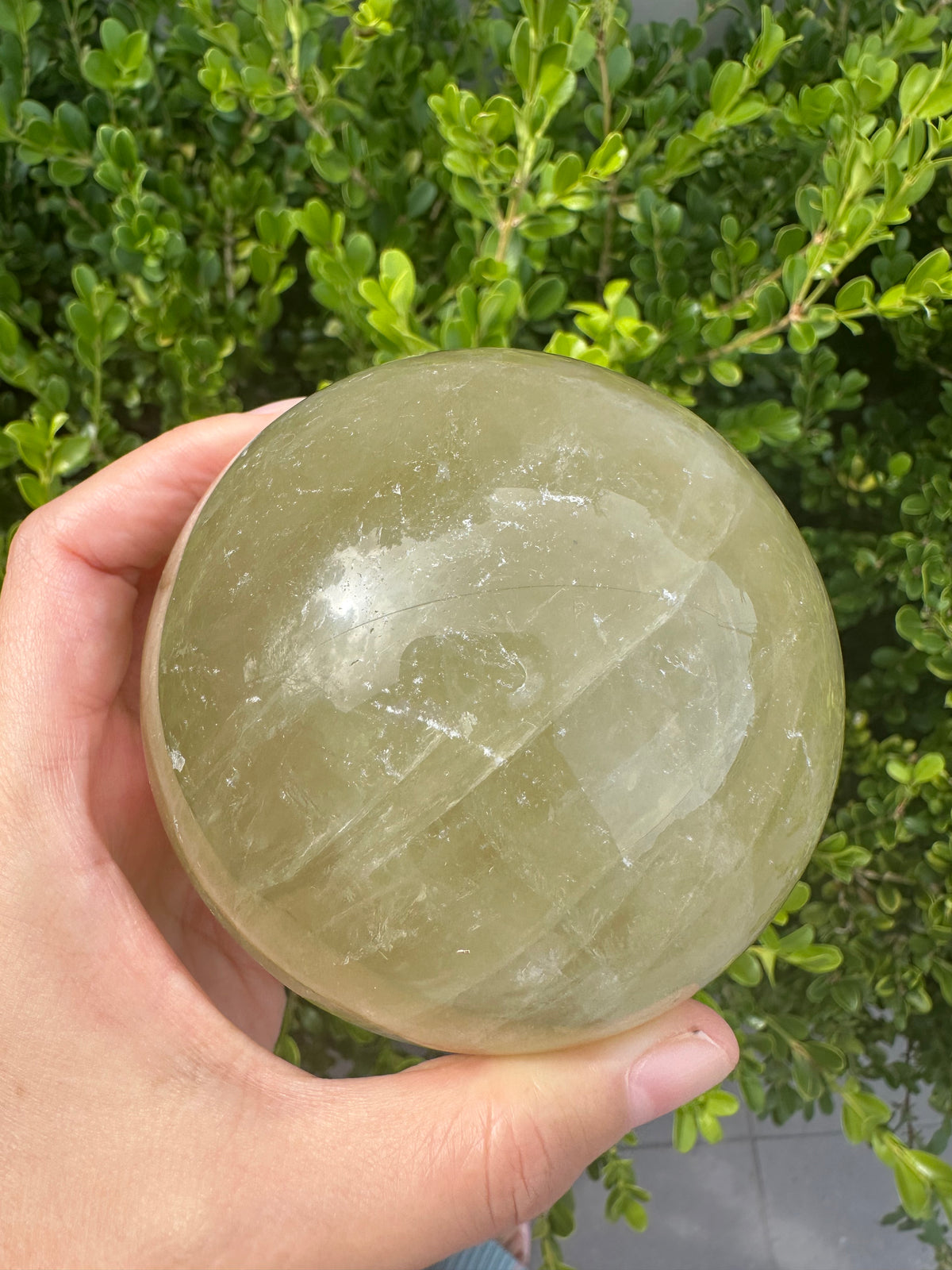 Brazilian Citrine Sphere with Golden Colour, Exact Piece #4 – front view