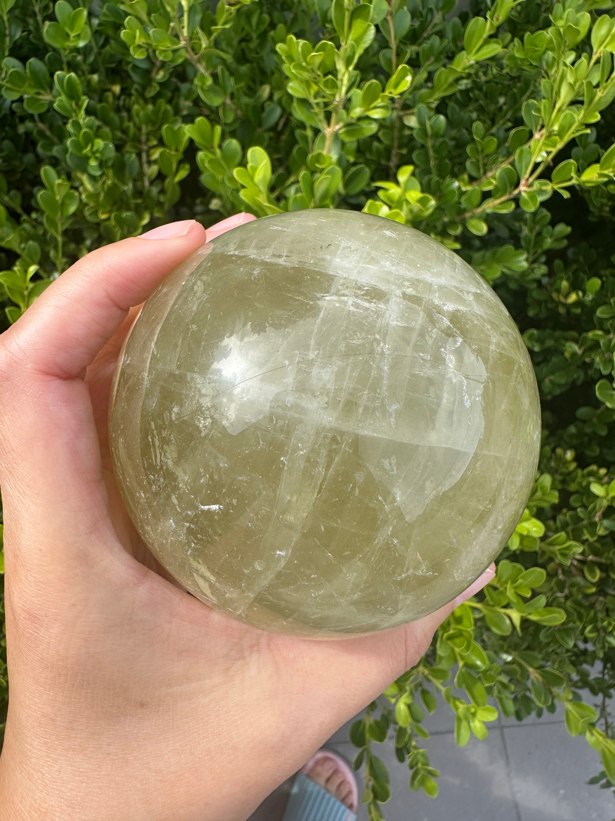 Brazilian Citrine Sphere with Golden Colour, Exact Piece #4 – side view