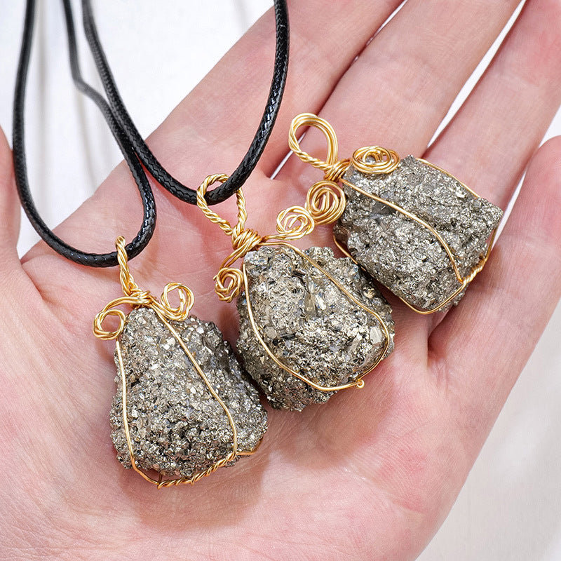 Pyrite Necklace | Natural Mineral Pendant 2–3cm