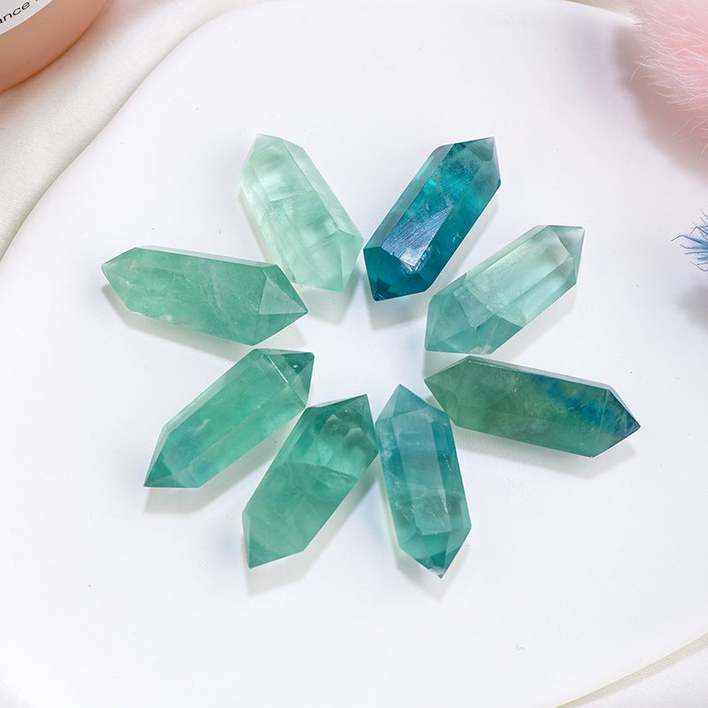 Green Fluorite Double-Terminated Point – Natural Crystal 6–7cm product photo 1