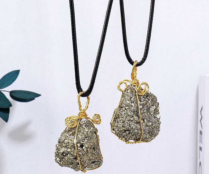 Pyrite Necklace | Natural Mineral Pendant 2–3cm