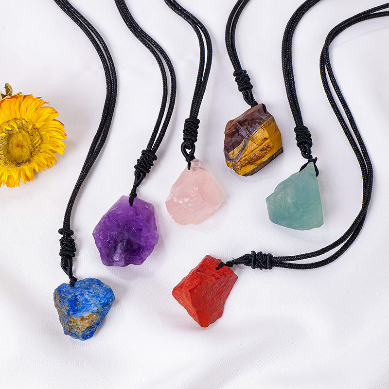 Raw Crystal Necklace | Choose Your Natural Stone