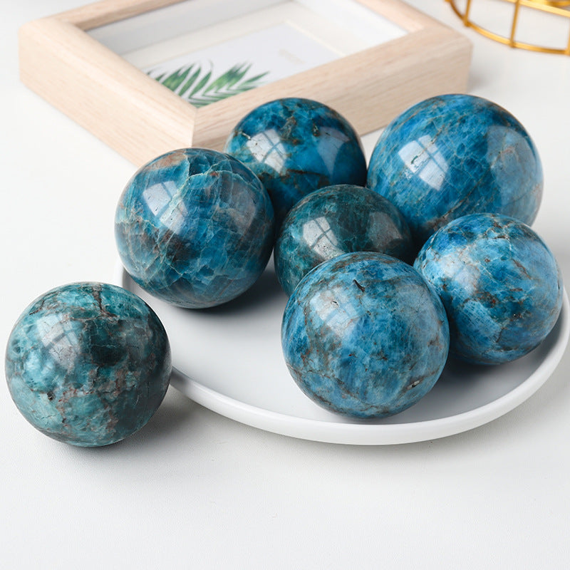 Blue Apatite Sphere | Natural Crystal Ball 5cm