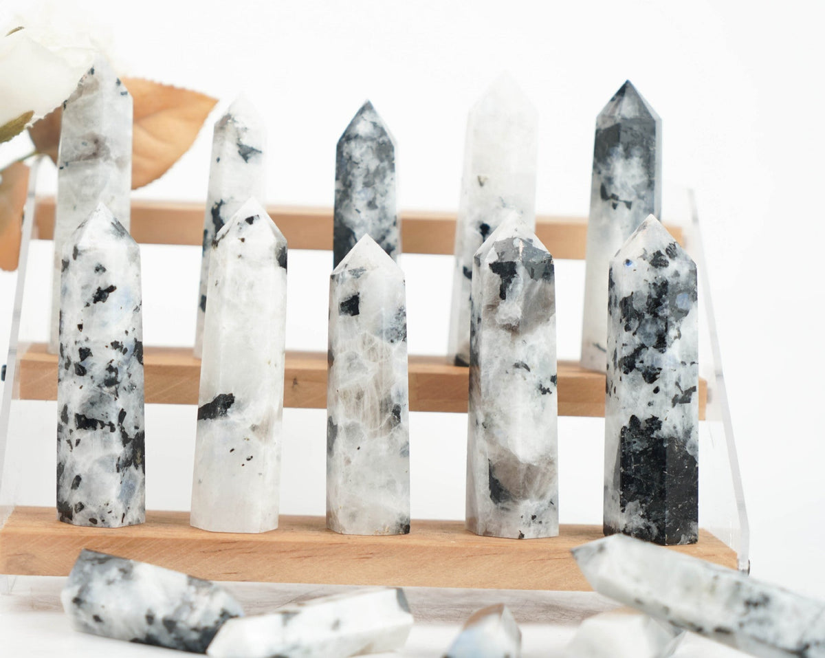 Rainbow Moonstone Tower | Natural Crystal Point 7–10cm