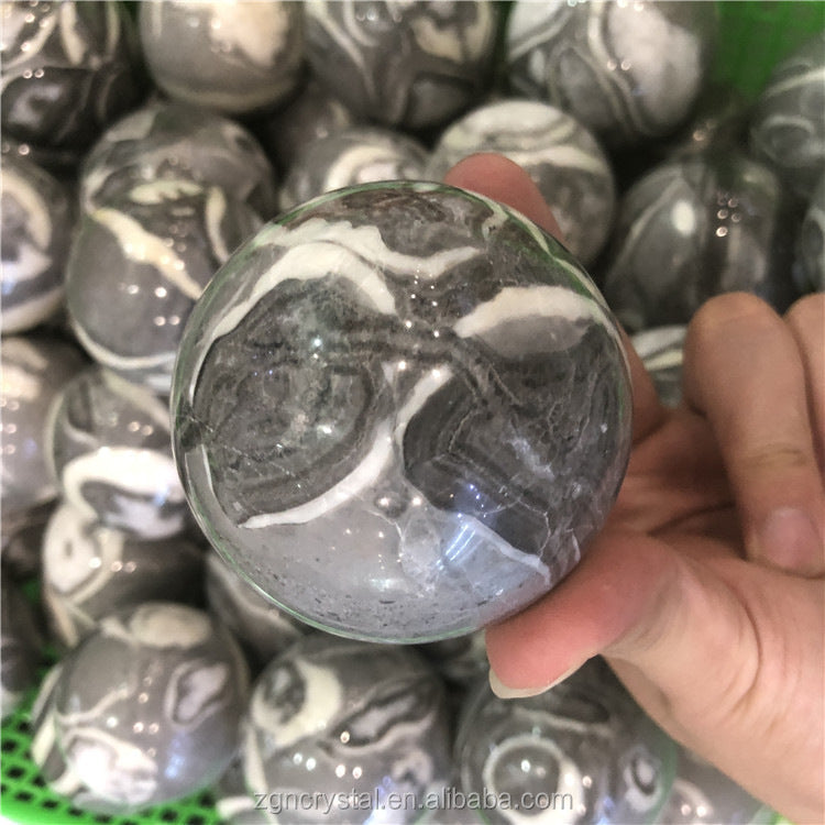 Shell Jasper Sphere | Natural Patterned Stone Ball
