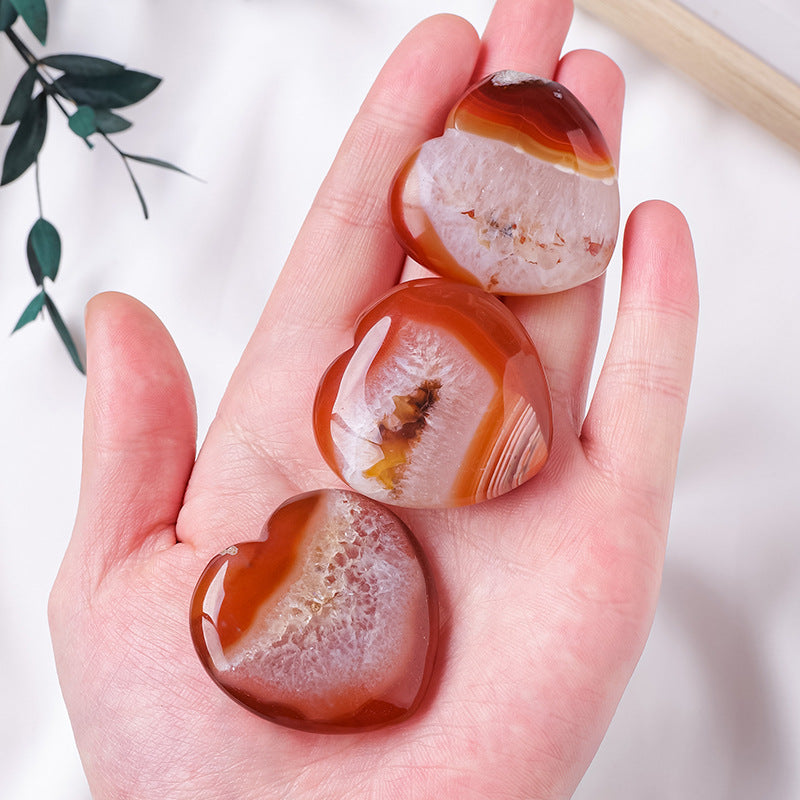 Red Agate Heart | Natural Polished Crystal 4–4.5cm