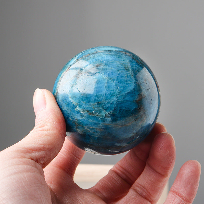 Blue Apatite Sphere | Natural Crystal Ball 5cm