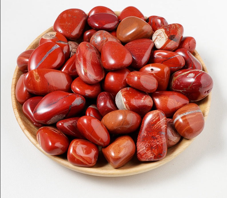 Crystal tumble pack product example with smooth natural stone pieces