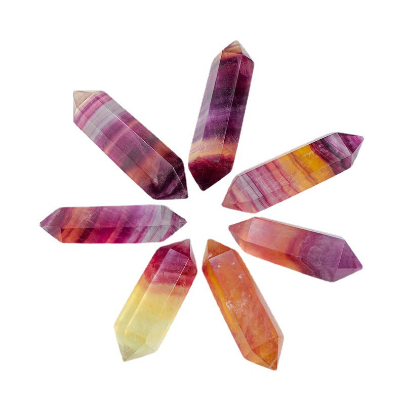 Watermelon Fluorite Double-Terminated Point | Natural Crystal 5cm