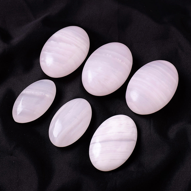 Pink Calcite Palm Stone | Natural Polished Crystal 5cm