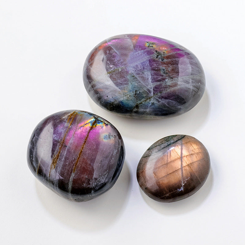 Purple Labradorite Palm Stone – Natural Flash Crystal product photo 3