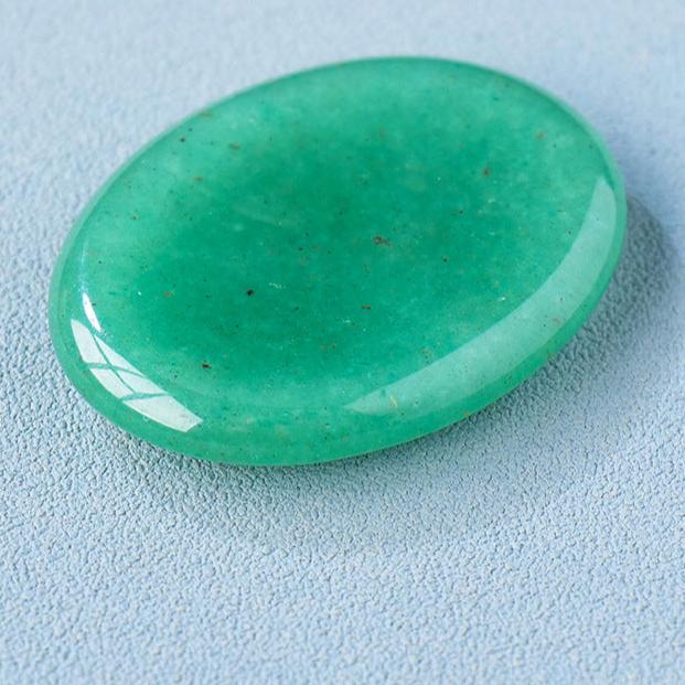 4.5cm polished crystal worry stone from selectable natural stone varieties