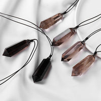 Smoky Quartz Necklace | Natural Faceted Crystal Pendant