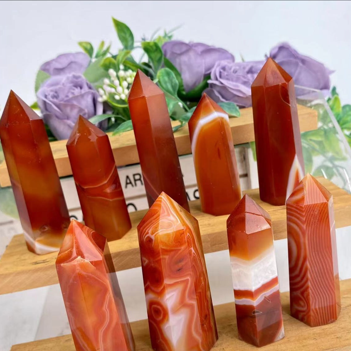 Red Agate Tower | Natural Polished Crystal Point 6–7cm