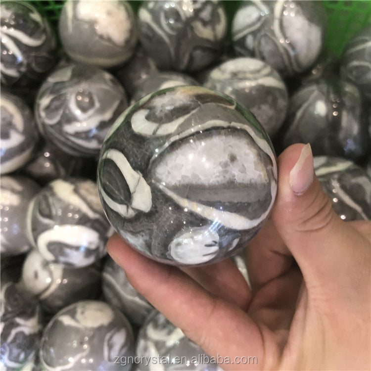Shell Jasper Sphere | Natural Patterned Stone Ball