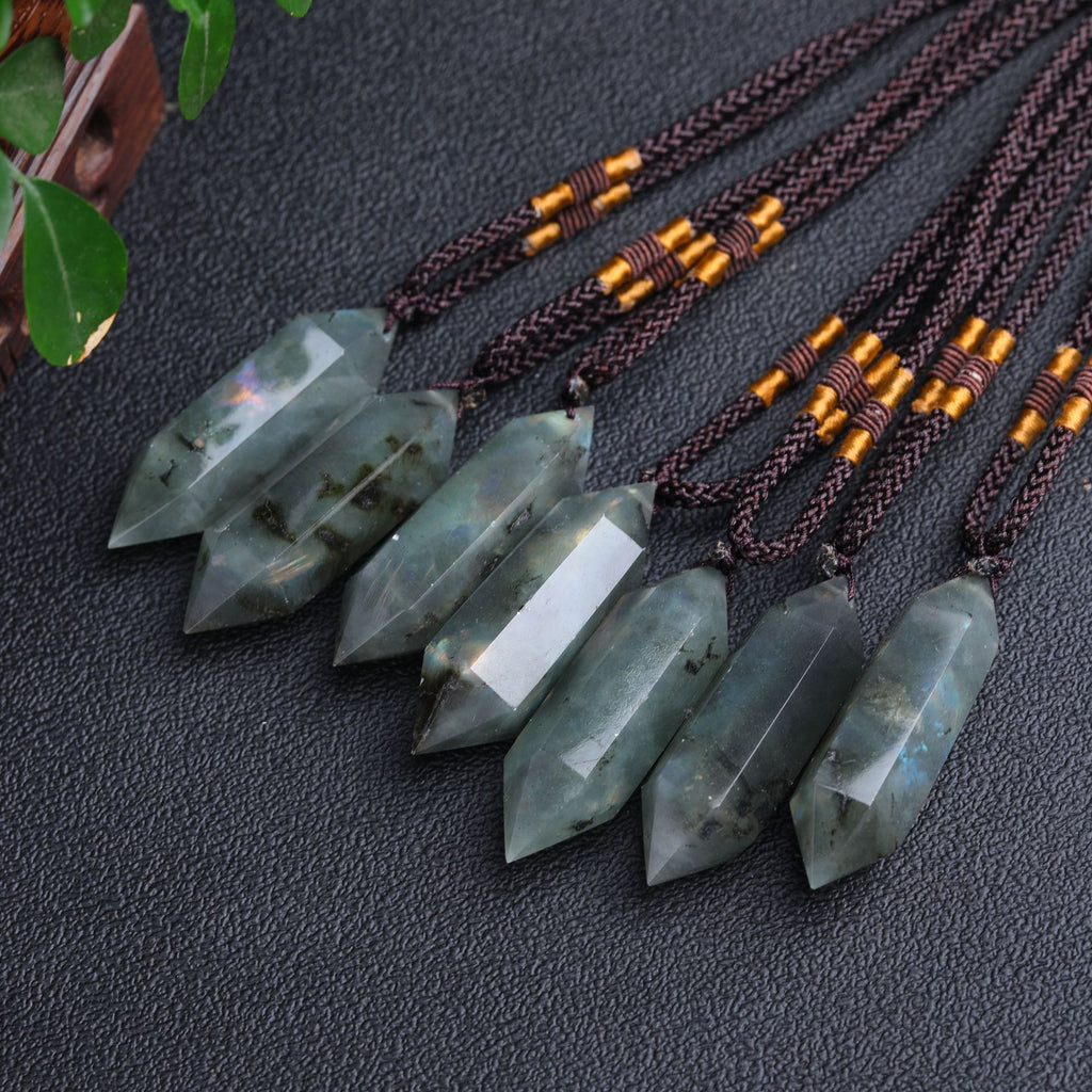 Labradorite Necklace - Mystical Crystal Pendant for Intuition, Protection, and Unique Style -Perfect Christmas Gift for Her or Him