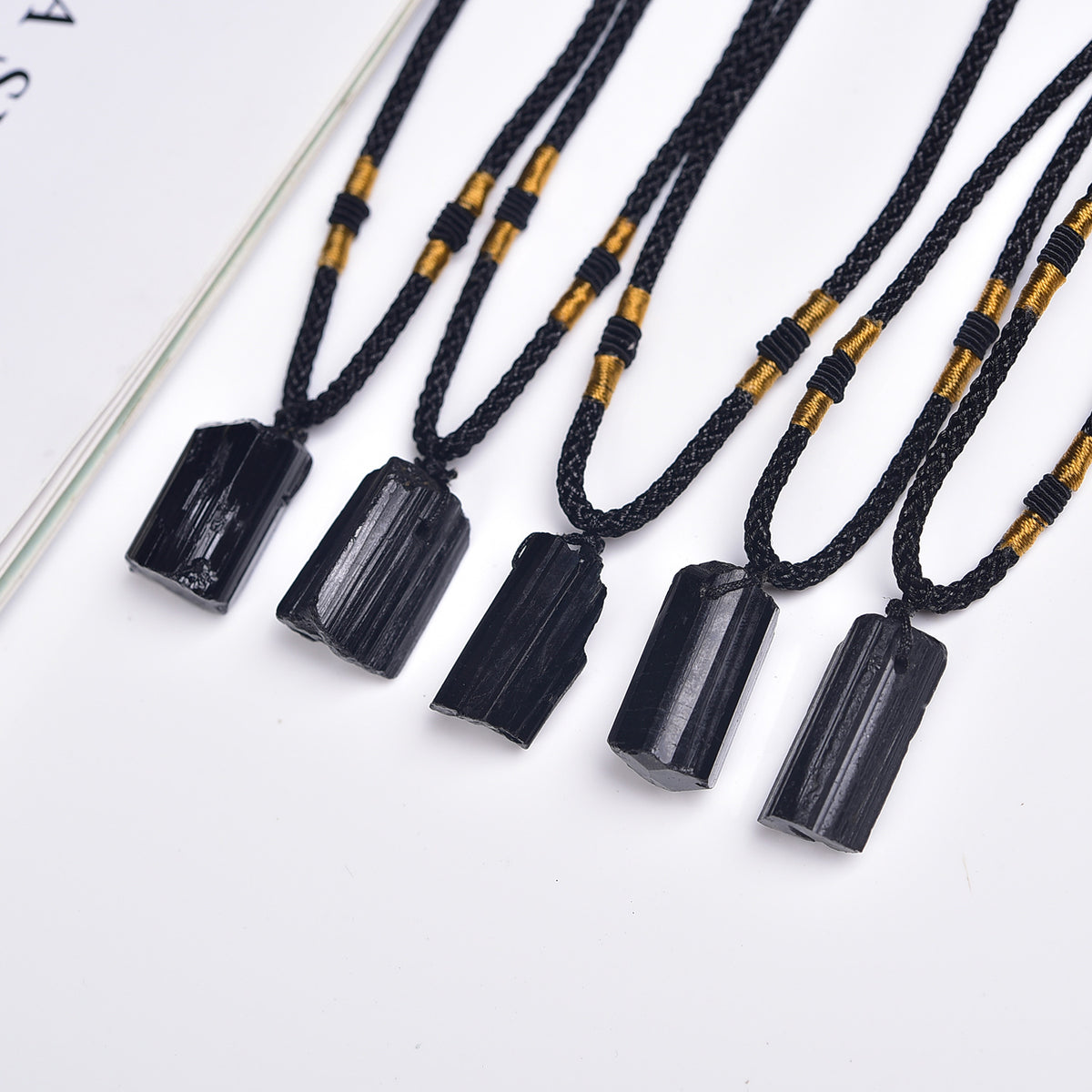 Raw Black Tourmaline Necklace – Protection Crystal Pendant product photo 2